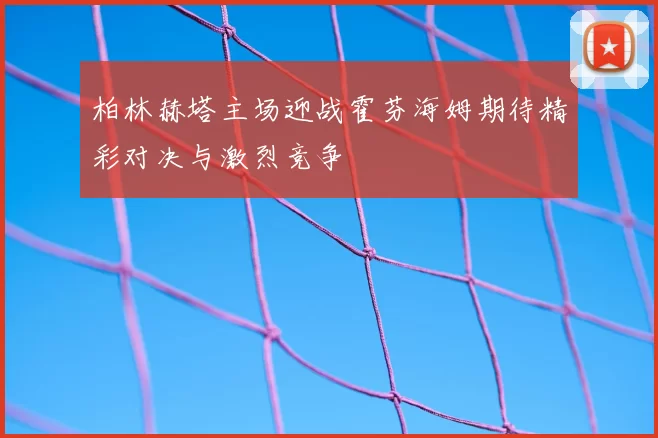 柏林赫塔主场迎战霍芬海姆期待精彩对决与激烈竞争